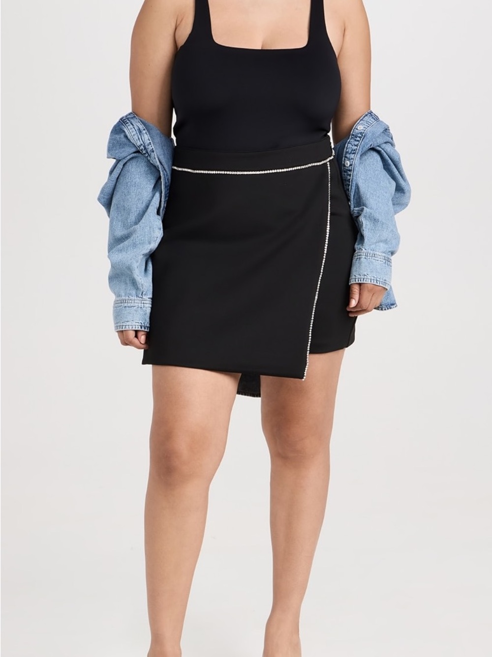 Good American Scuba Crystal Mini Skirt